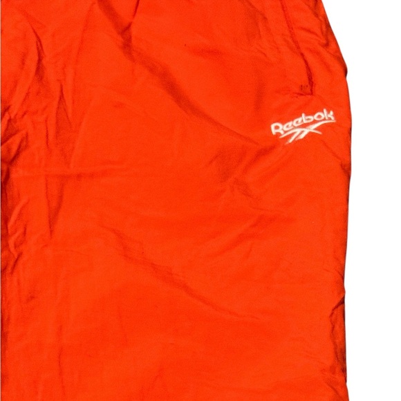 Reebok Women's Bright Orange Track Pants Size 2XL Ankle Zip Large Logo Joggers - Picture 7 of 8